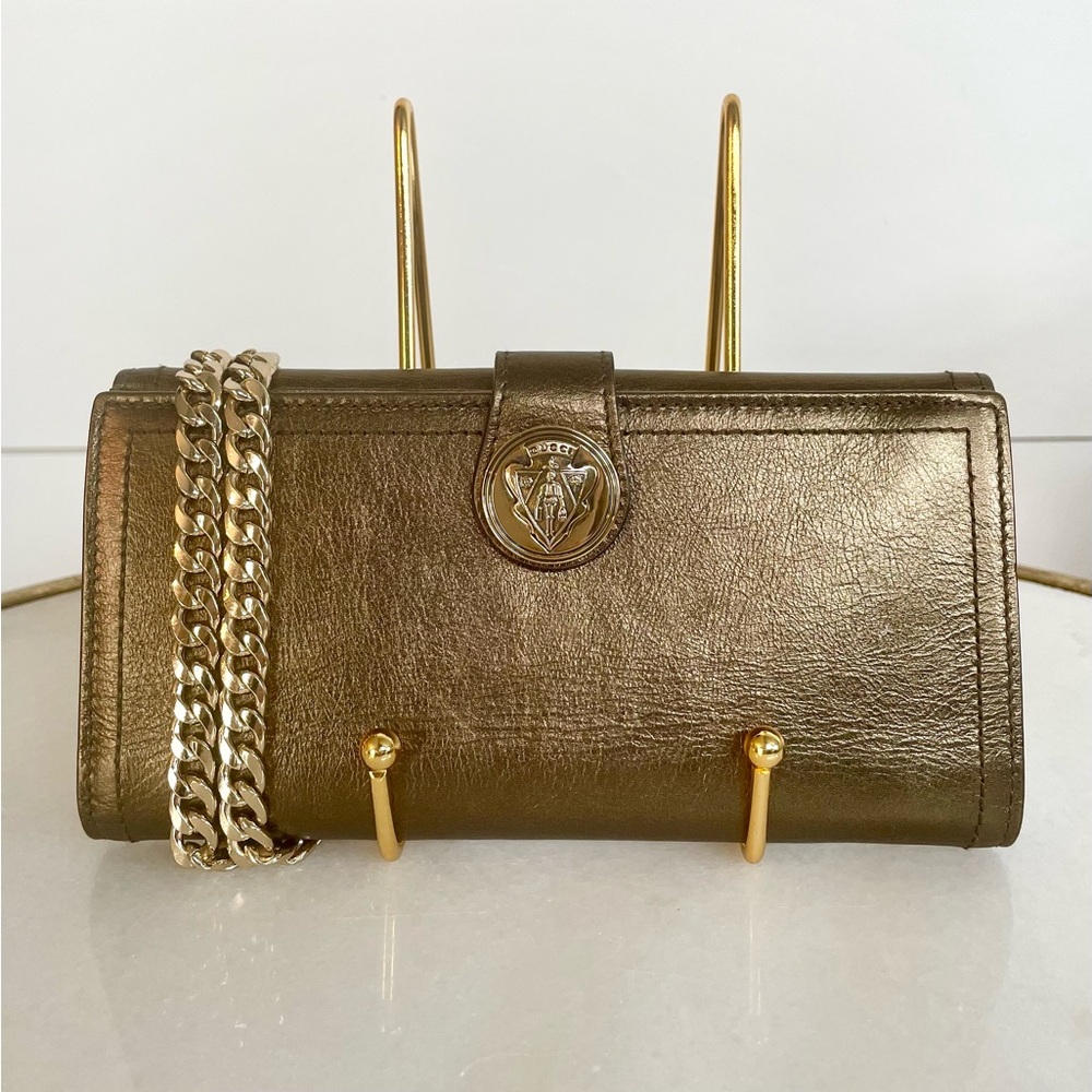 Rare Gucci Continental Wallet | Vintage Metallic Gucci Wallet